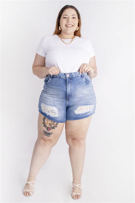 Short Jeans Curto Hot Pants Plus Size Modaliss