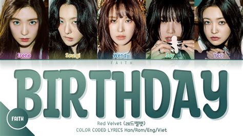 Red Velvet 레드벨벳 Birthday Color Coded Lyrics Youtube