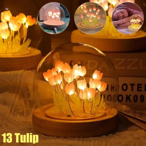 LED SIMULATION TULIP Night Light Artificial Flower Sleeping Table