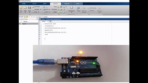 Blinking Of An Led In Arduino Using Matlab Youtube