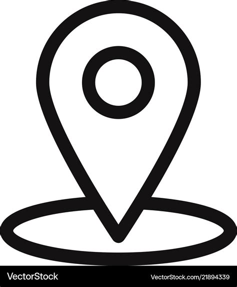 Location icon pin symbol map pin pointer Vector Image