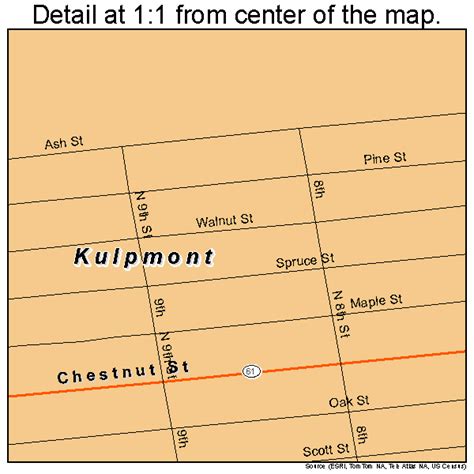 Kulpmont Pennsylvania Street Map 4240584