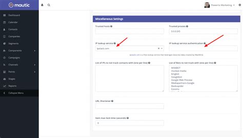 Configurando o Serviço IPStack no Mautic Powertic