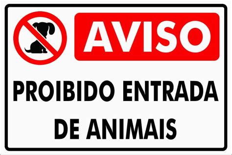 Proibido A Entrada De Animais