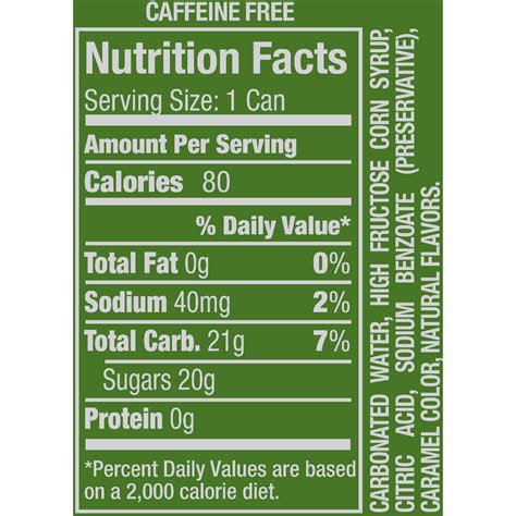 Ginger Ale Nutrition Facts Blog Dandk