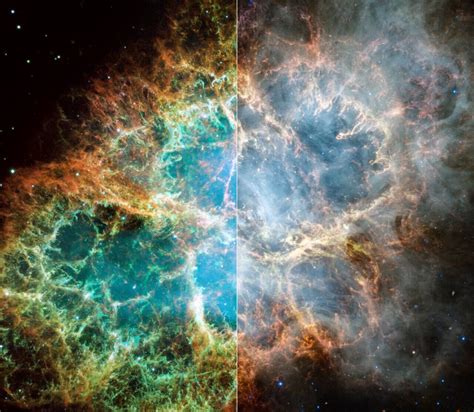 Hubble And Webbs Views Of The Crab Nebula Esa Webb