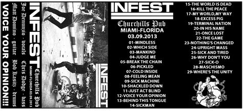 INFEST - live Churchills Miami 2013 : INFEST/SPEEDFREEK : Free Download, Borrow, and Streaming ...