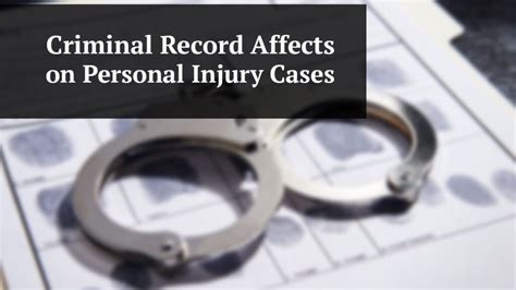 Will Your Criminal Record Affect Your Personal Injury Case