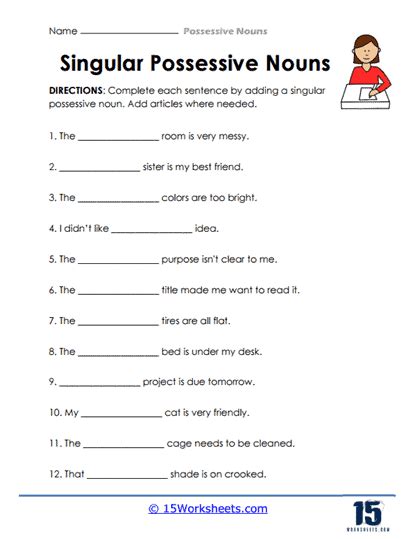 Possessive Nouns Worksheets 15 Worksheets