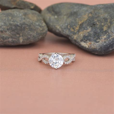 Buy Ornate Jewels Cubic Zirconia Carat Solitaire Silver Ring Online