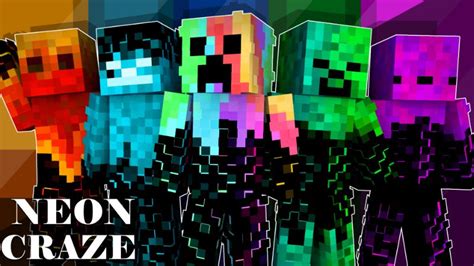 Neon Craze By Pixelationz Studios Minecraft Skin Pack Minecraft