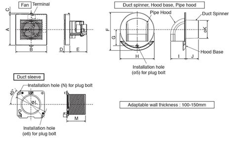 Km Lighting Product Kdk Ventilating Exhaust Fan Wall Type Egka