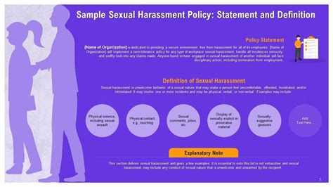 Anti Sexual Harassment Policy Statement And Definition Training Ppt Ppt