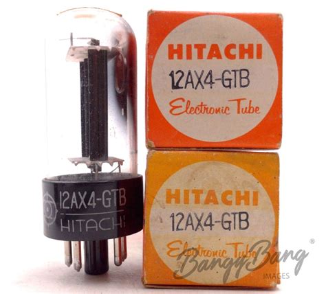 2 Hitachi 12AX4GTB Half Wave Rectifier Damping Diode TV Audio Vacuum