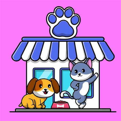 Vectores E Ilustraciones De Negocio Tienda Mascotas Para Descargar