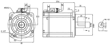 1 Kw Dc Servo Motor 48v72v Dc 3000rpm Peaco Support