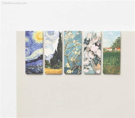 5 Vincent Van Gogh Magnetic Bookmarks V1 Gogh Planner Etsy