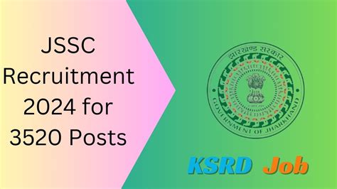 JSSC Recruitment 2024 For 3520 Posts Apply Now Jssc Nic In Sarkari