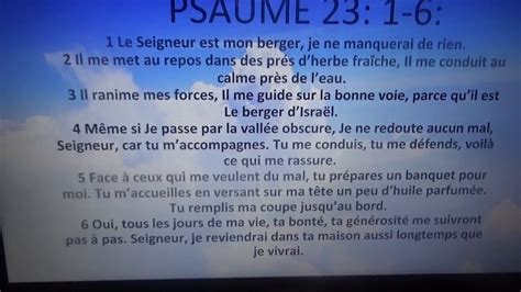 Psaume Psalm In French Youtube