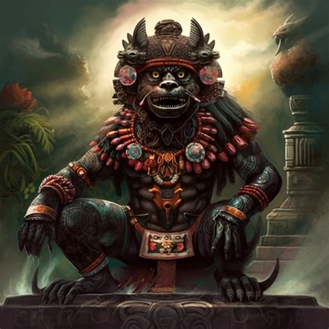 Tezcatlipoca Tezcatlipoca As Jaguar Mexican Culture Art Aztec