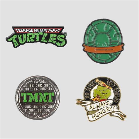 Teenage Mutant Ninja Turtles Enamel Pin Set Ninja Turtles Teenage