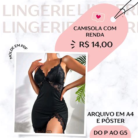 Molde Em Pdf Camisola Renda Asmoldes Em PDF Hotmart