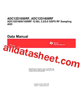 ADC12D1000RFIUT NOPB Datasheet PDF Texas Instruments