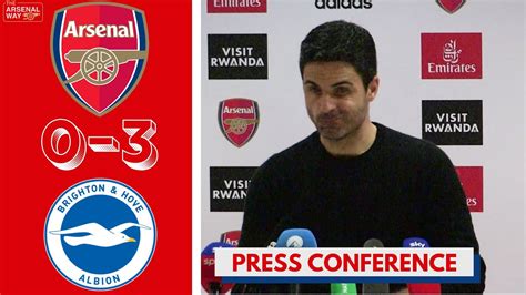 “we Have To Apologise” Mikel Arteta Reacts After Title Hopes Ended Arsenal 0 3 Brighton Youtube