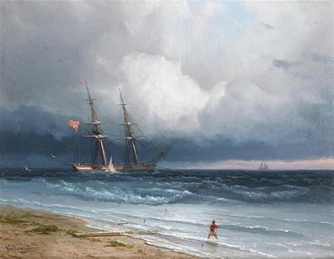 Ship By The Shore Ivan Aivazovsky Wikiart Org