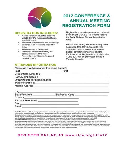 FREE 11 Conference Registration Forms In PDF MS Word Excel