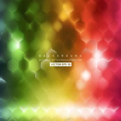 Colorful Hexagon Geometric Background