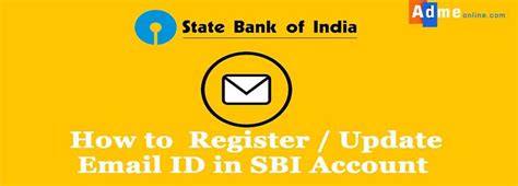 How To Register Update Email Id In Sbi Savings Account Online Sbi