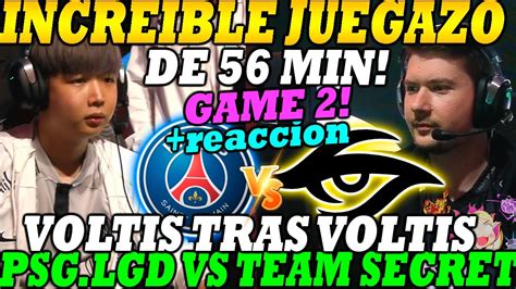 TEAM SECRET VS PSG LGD GAME 2 BO3 DIOS MIO PERO Q JUEGAZO DE 1 HORA