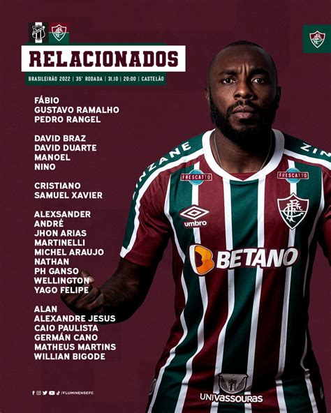 Fluminense F C On Twitter Confira Os Relacionados Do