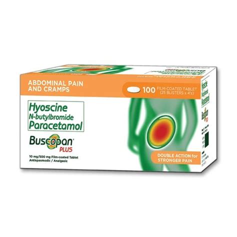 Buscopan Plus Hyoscine N Butylbromide Paracetamol Mg Mg Film