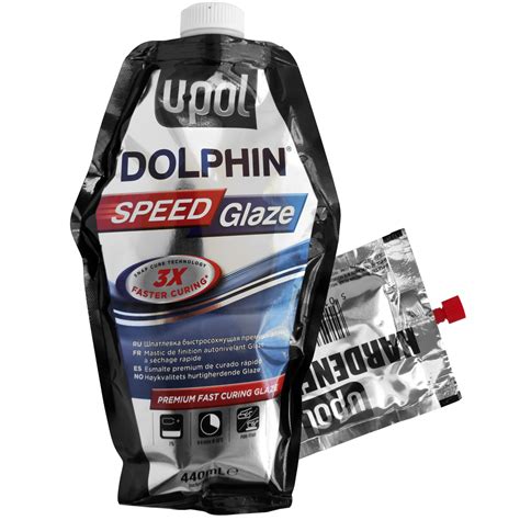 шпатлевка финишная быстросохнущая SPEED GLAZE голубая U-POL (пакет ...