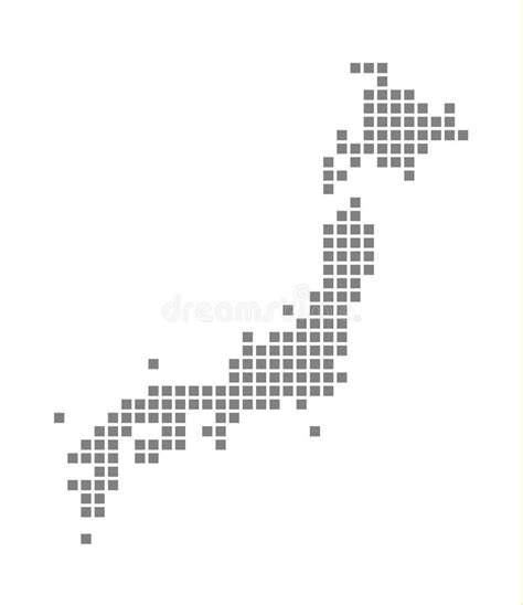 Pixel Map Of Japan Vector Dotted Map Of Japan Isolated On White