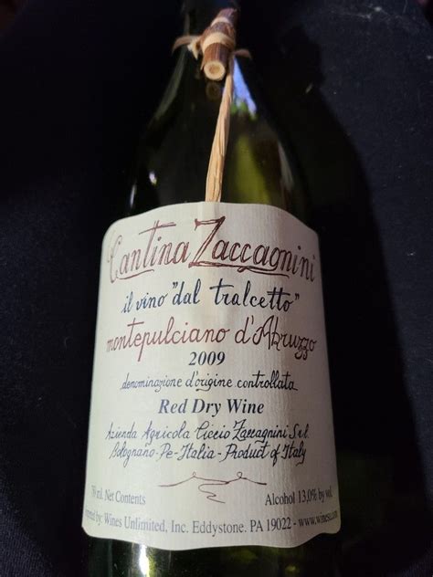 2009 Cantina Zaccagnini Montepulciano D Abruzzo Il Vino Dal Tralcetto