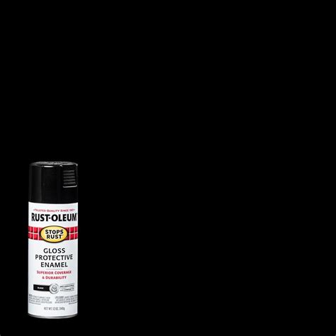 Rust Oleum Stops Rust 12 Oz Protective Enamel Gloss Black Spray Paint