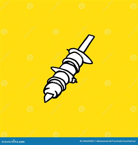 Kebab Icon Sketch And Vintage Style Stock Vector Illustration Of