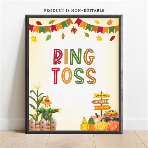 Ring Toss Sign Fall Festival Signs Harvest Festival Signs Etsy