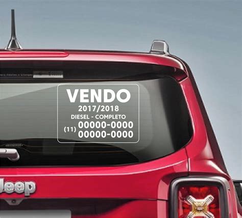 Adesivo Vende Se Para Carro Adesivos Recortados Pe A Elo