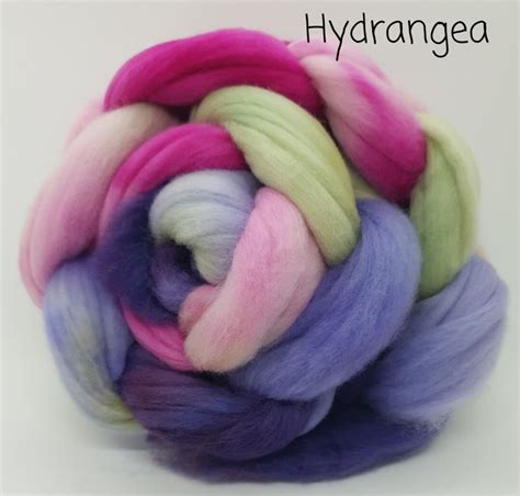 Wool Roving Hydrangea Etsy