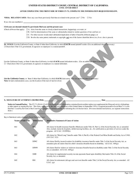 Central District Of California Civil Cover Sheet US Legal Forms