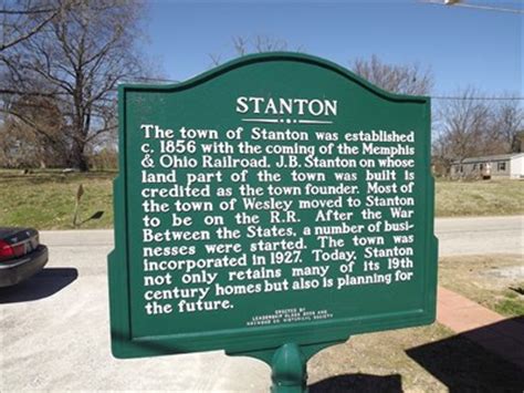 Stanton - Stanton, TN - Tennessee Historical Markers on Waymarking.com