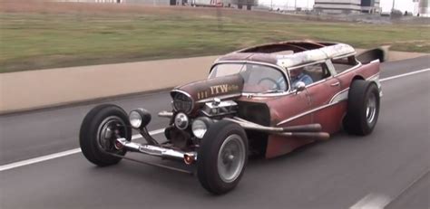 1957 Chevrolet Wagon Turned Rat Rod Makes An Amazing Santa Sled Turns Heads Autoevolution