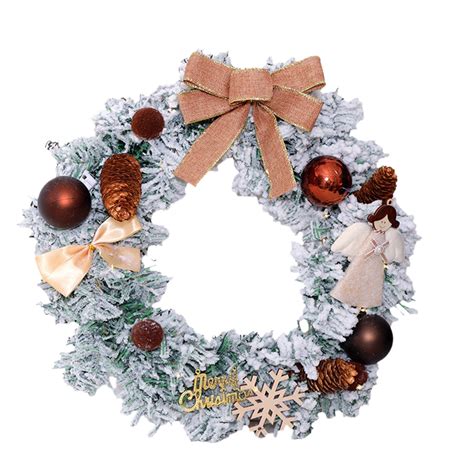 Yilyih Christmas Wreaths For Front Door16in Pre Lit Artificial
