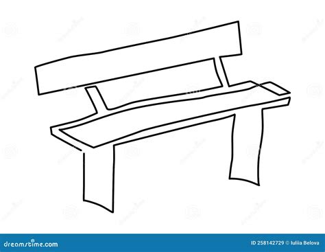 Park Bench Garden Bench Continuous Line Drawing Stock Vector Illustration Of Isolated