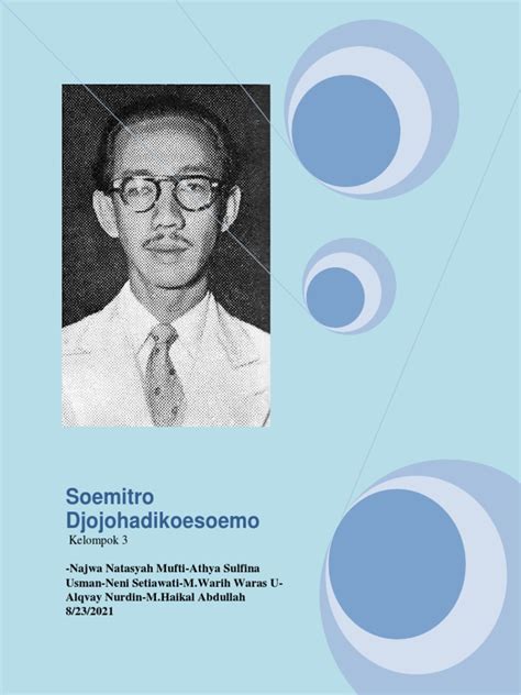 Soemitro Djojohadikoesoemo-Kelompok 3 | PDF