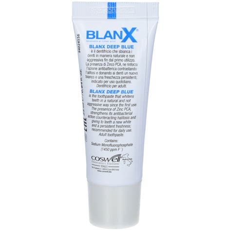 Blanx Deep Blue Dentifricio Sbiancante Non Abrasivo 25 Ml 25 Ml Redcare